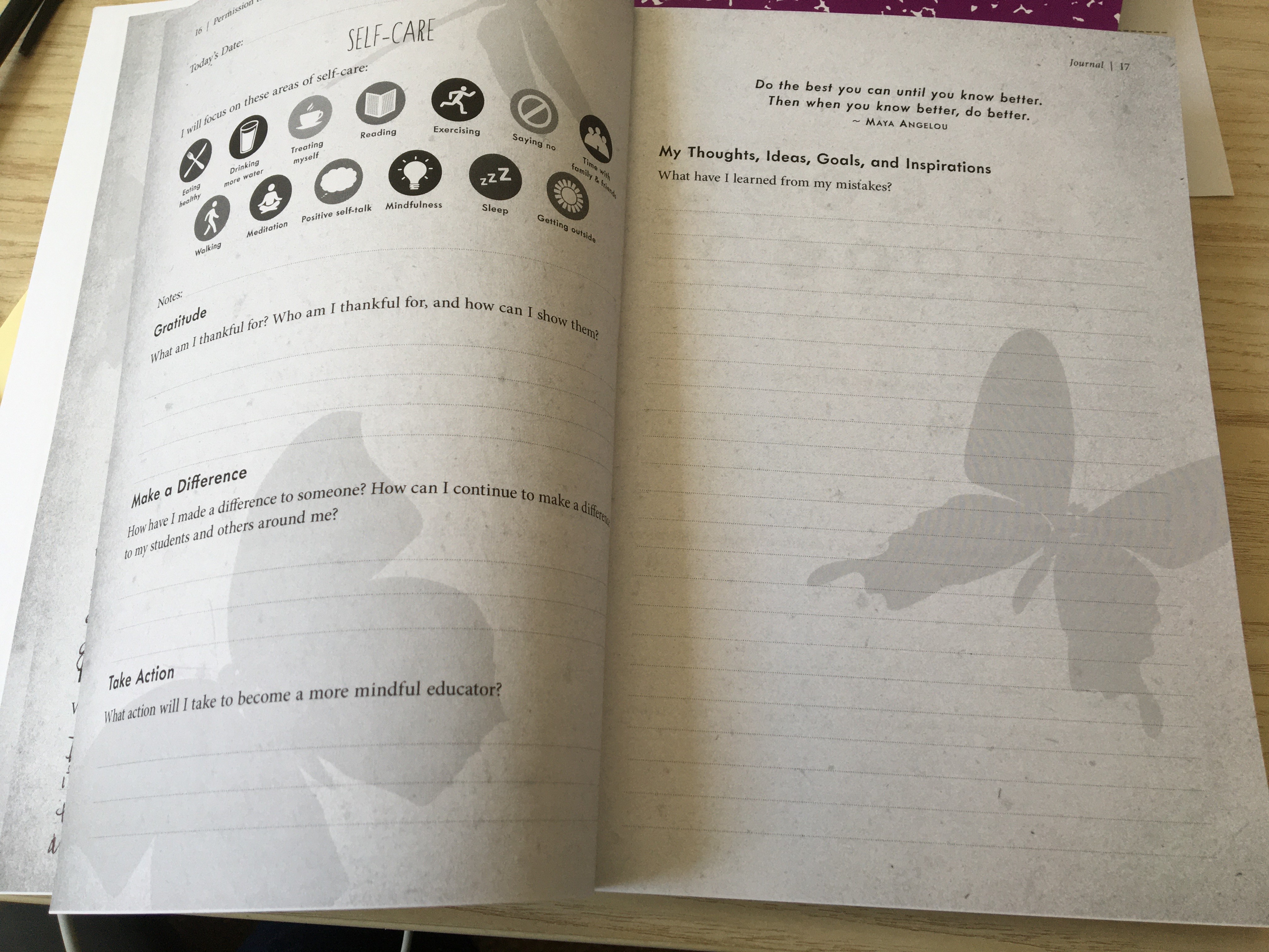 A page from Permission to Pause